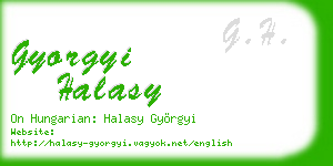 gyorgyi halasy business card