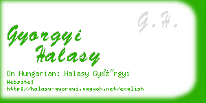 gyorgyi halasy business card